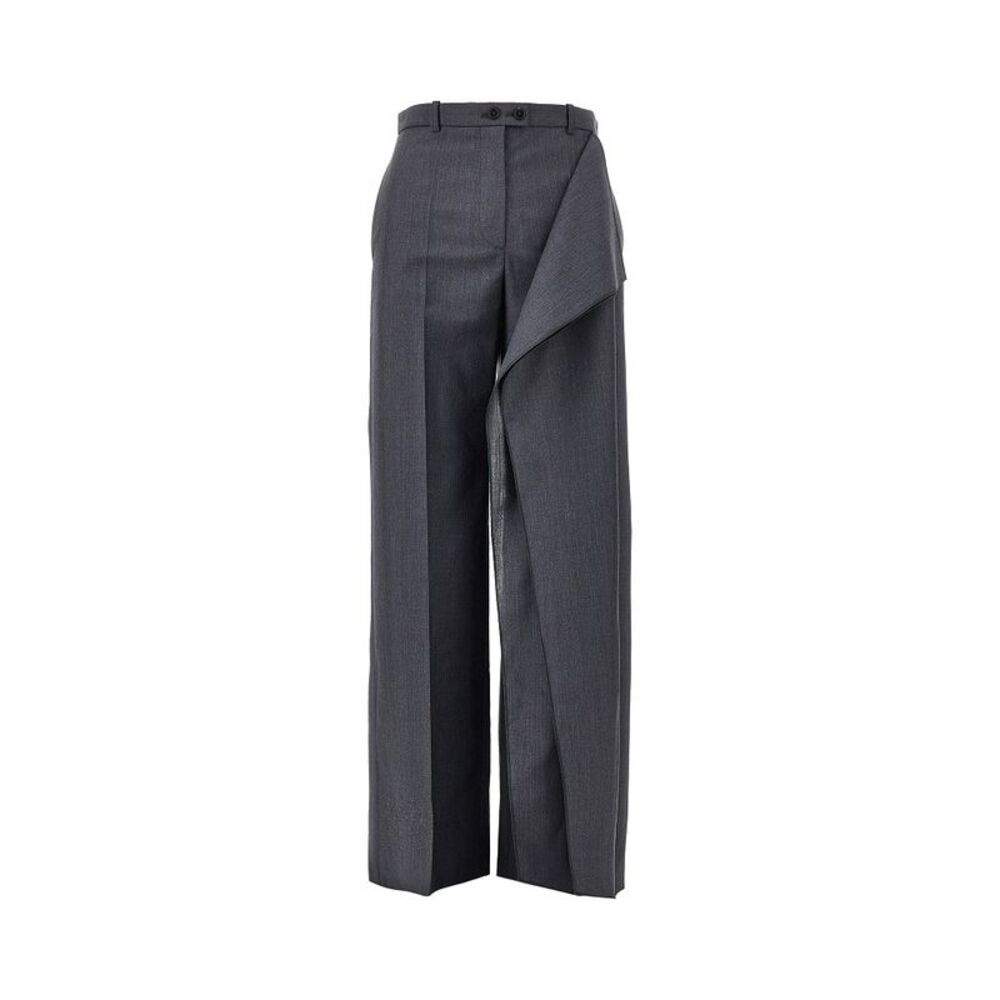 Jil Sander Women Draped-Effect Fil-À-Fil Wool Pants